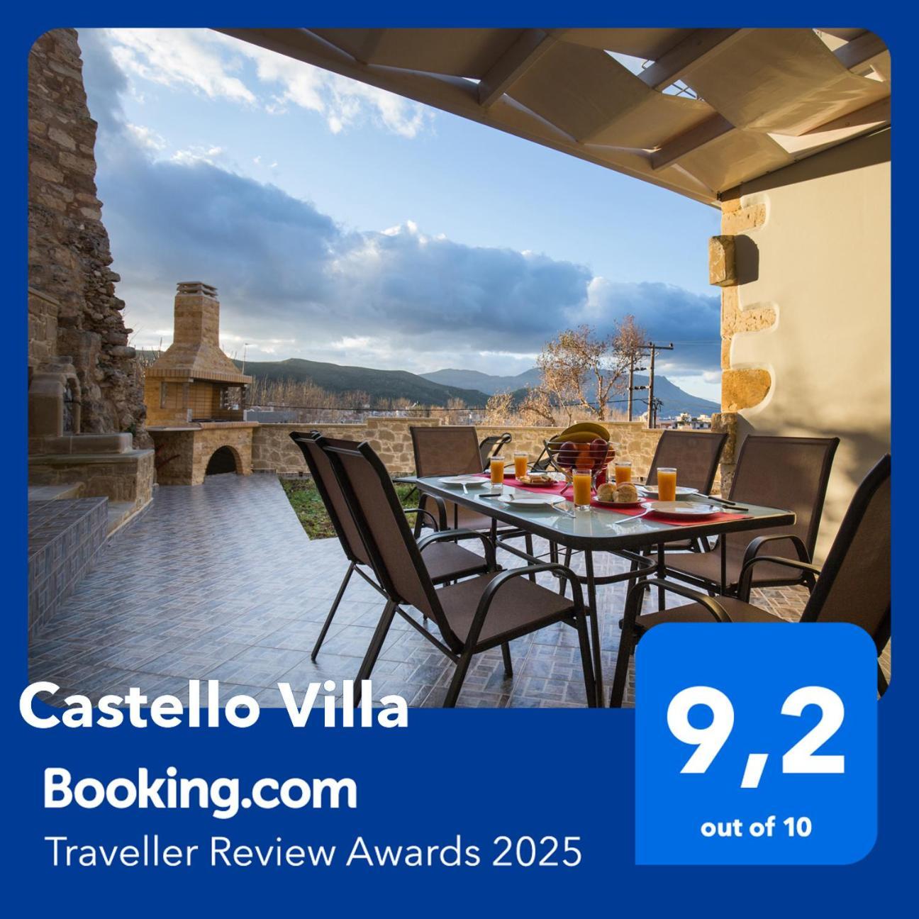 Castello Villa - Seaview Villa Atop The Venetian Walls Kíssamos Exterior foto
